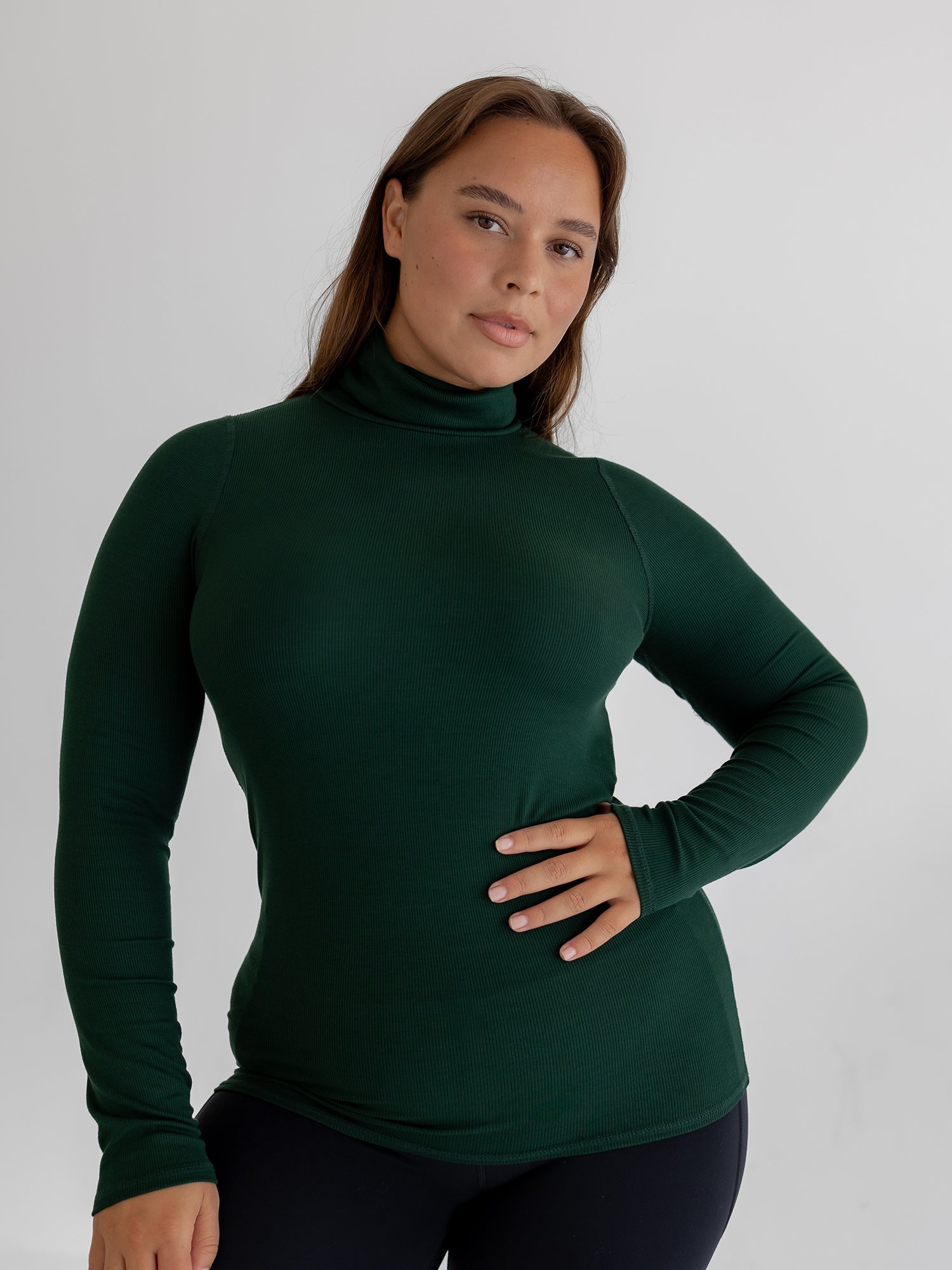 Turtleneck, Ribbed Forest