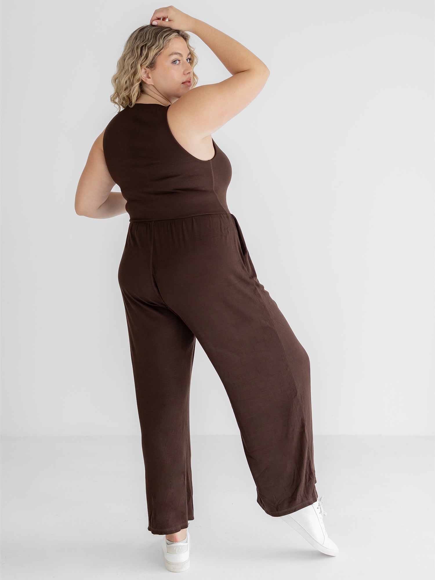 Hana Jumpsuit 2.0, Ribbed Espresso