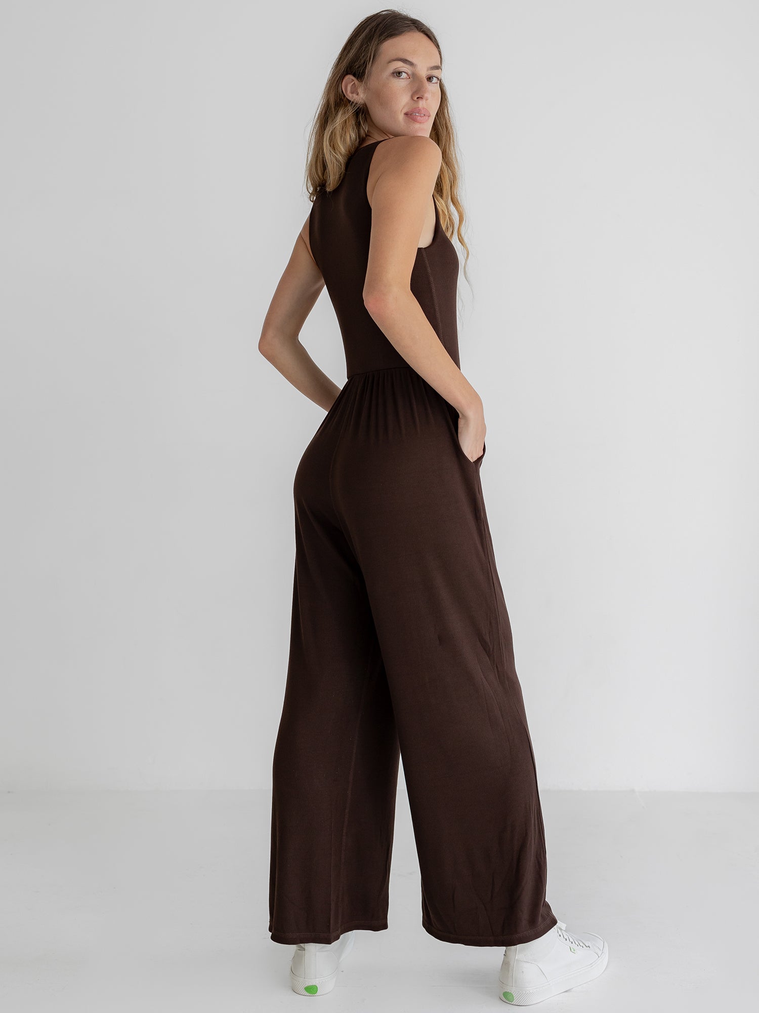 Hana Jumpsuit 2.0, Ribbed Espresso