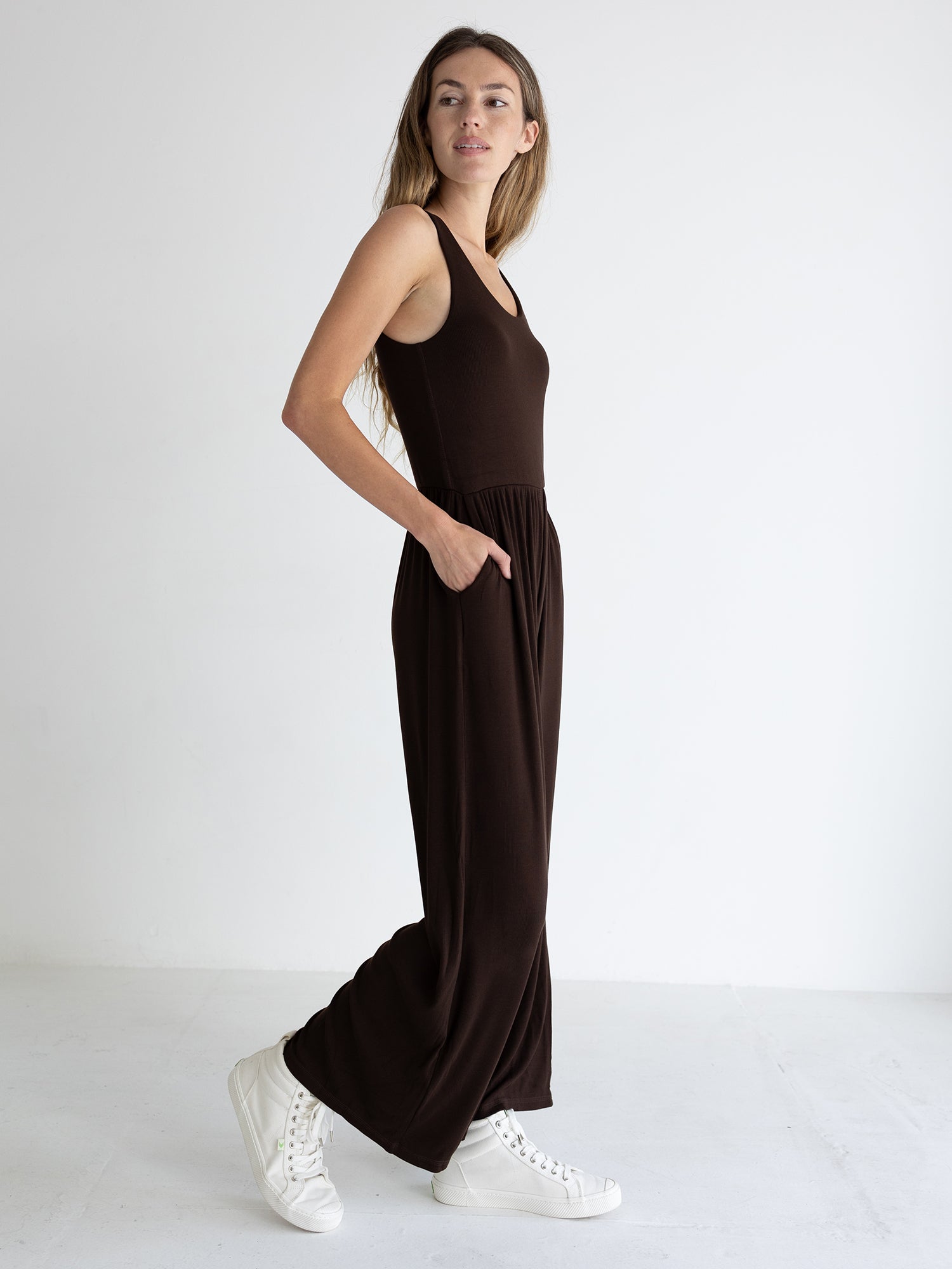 Hana Jumpsuit 2.0, Ribbed Espresso