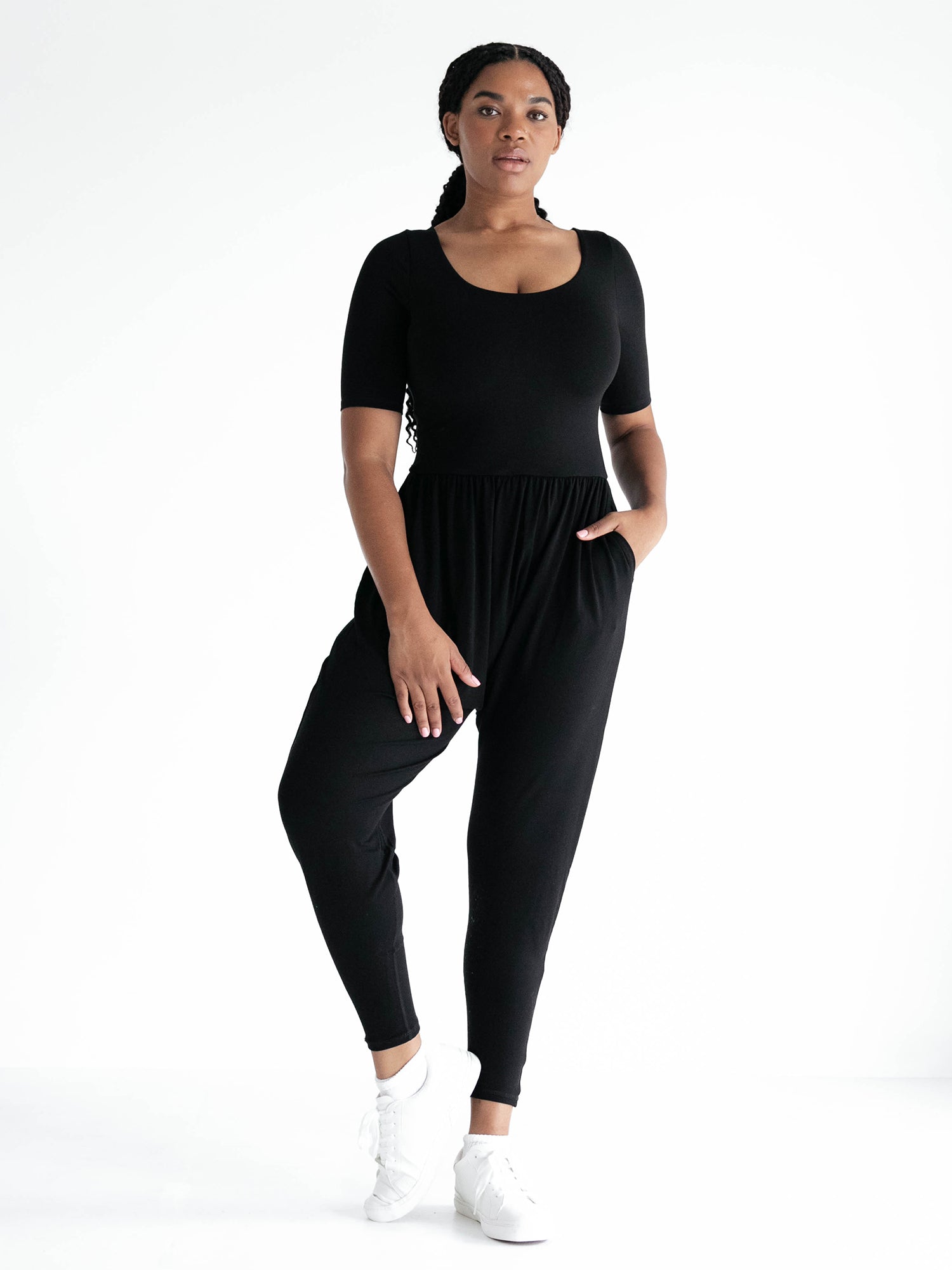 Sleeved Bōdhi Jumper, Midnight Black