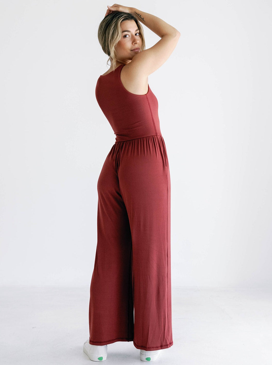 Hana Jumpsuit 2.0, Ribbed Redwood