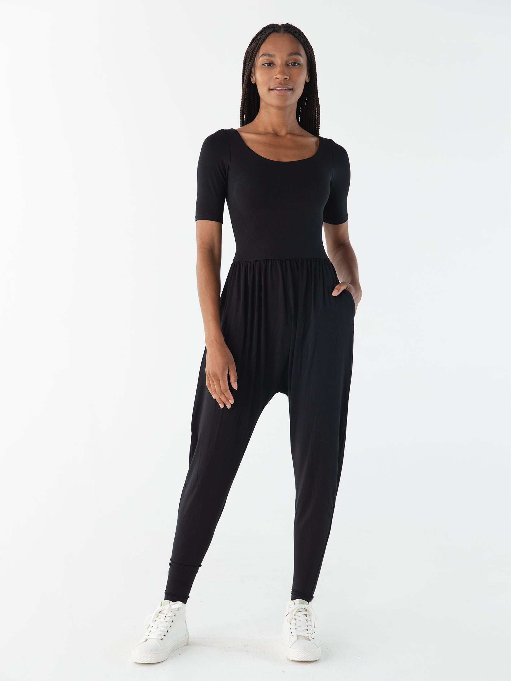 Sleeved Bōdhi Jumper, Midnight Black