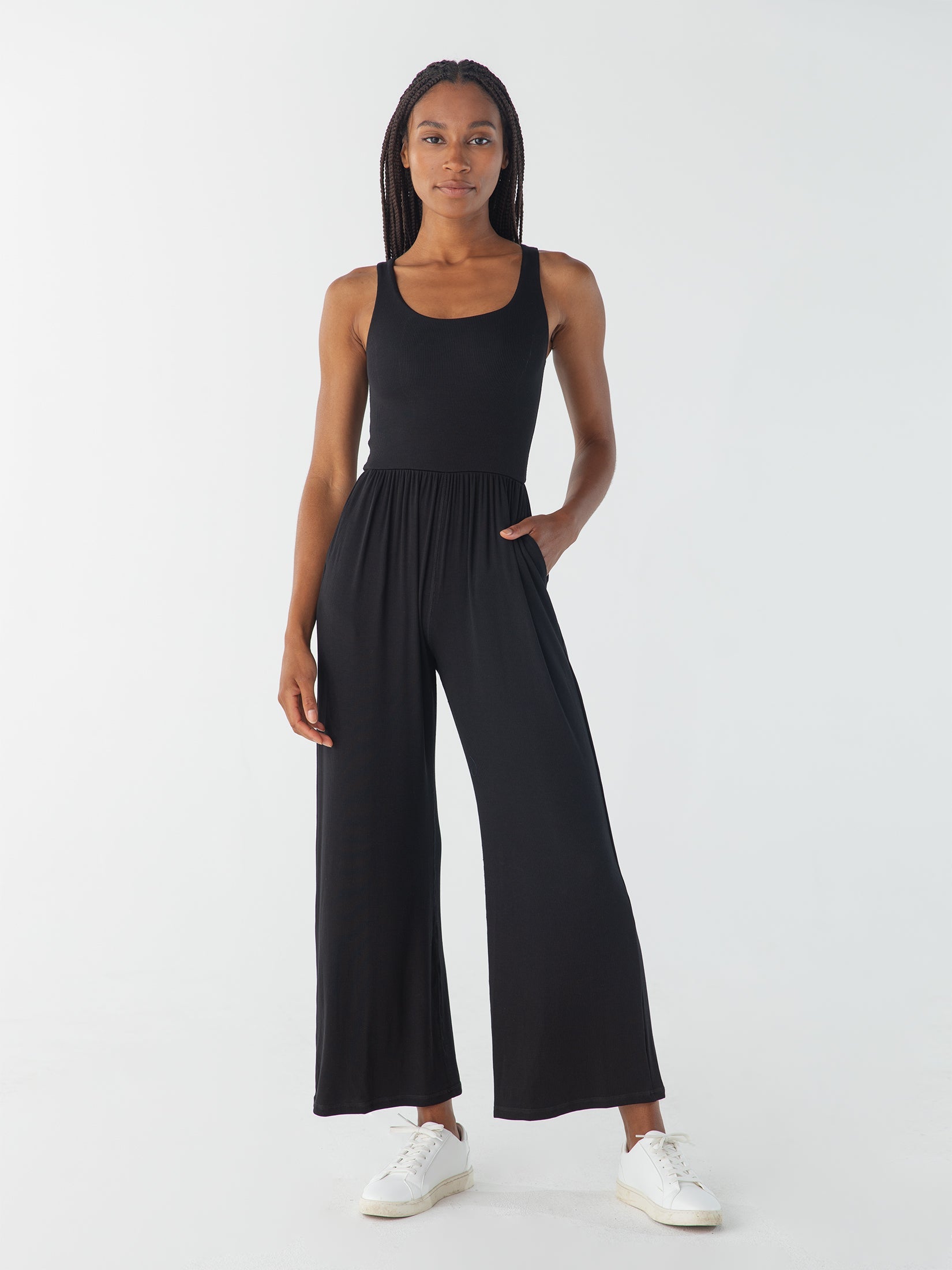 Hana Jumpsuit 2.0, Ribbed Black