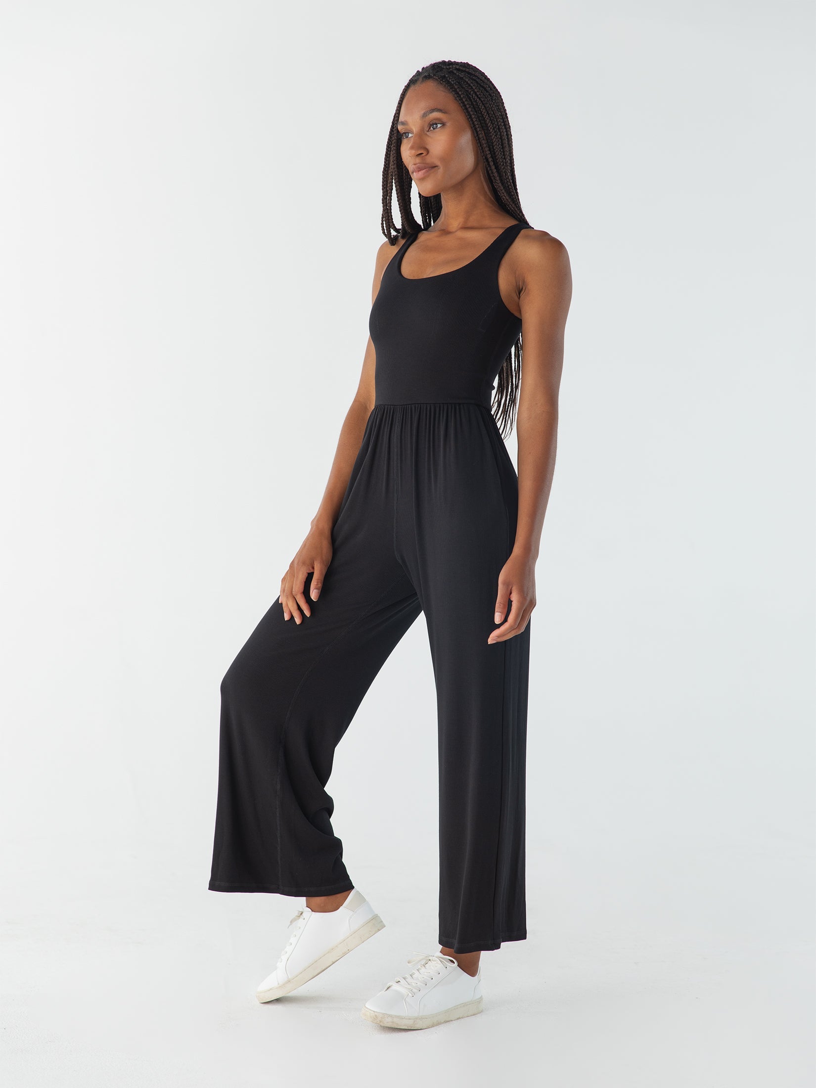 Hana Jumpsuit 2.0, Ribbed Black